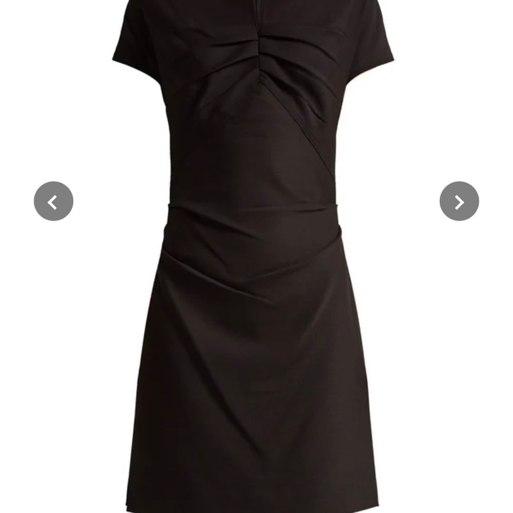 Helmet Lang Black italian  poly/wool blend fitted dress. Size 0.